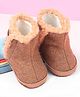 Babyoye Velcro Closure Booties - Brown