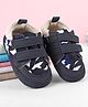Babyoye Velcro Closure Booties With Camouflage Print - Navy Blue