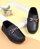 Cute Walk by Babyhug Slip On Solid Loafers - Black