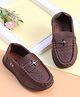Cute Walk by Babyhug Loafer With Star Applique - Brown