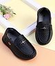 Cute Walk by Babyhug Loafer With Star Applique - Black