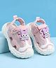 Babyoye Velcro Closure Casual Shoes with Applique - Pink