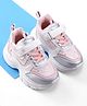Cute Walk by Babyhug Velcro Closure Foil Printed Sneakers with Lace Detailing - Pink