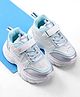 Cute Walk by Babyhug Velcro Closure Foil Printed Sneakers with Lace Detailing - Light Blue