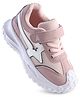 Pine Kids Solid Sneaker Shoes With Velcro Closure - Pink