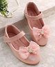 Cute Walk by Babyhug Velcro Closure Ballerina with Bow Applique - Pink