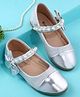 Cute Walk by Babyhug Velcro Closure Ballerina With Pearl Design - Silver
