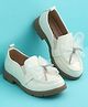 Pine Kids Slip On Closed Toe Ballerina with Bow Applique - Beige