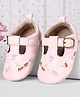 Cute Walk by Babyhug Velcro Closure Booties with Embroidery - Pink