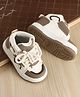 Babyoye Lace Up Solid Sneaker Shoes - Khaki