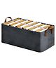 COZY VIBES Wardrobe Organizer for Clothes with Metal Frame 26 Litre Rectangle Storage Baskets for Clothing Box with Handles Shelf Basket for Storage Pant Jeans Sweater - PACK OF 1 - COLOR MAY VARY