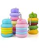 SCHOOLISH Burger Shaped Expandable Silicone Water Bottle for Kids Bpa-free, Collapsible Design for School, Outdoor Adventures Fun Hydration for Children & Adult- 550ml - Pack of 1 - Color May Vary