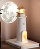 COZY VIBES Moon Lighthouse Projector With Remote Control Night Light Rechargeable LED Moon Lamp for Kids, Bedroom - Perfect Christmas, Birthday Gift for Boys & Girls - PACK OF 1 - COLOR MAY VARY