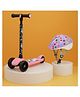Hoppie Kids 3-Wheel Kick Scooter and Helmet - Pink