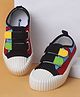 Cute Walk by Babyhug Casual Shoes with Velcro Closure And  Color Block Detailing - Black & Yellow