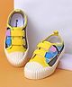 Cute Walk by Babyhug Casual Shoes with Velcro Closure And  Color Block Detailing - Yellow & Grey