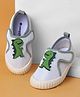 Cute Walk by Babyhug Casual Shoes with Velcro Closure And  Dino Applique - White