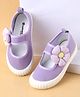 Cute Walk by Babyhug Casual Shoes with Velcro Closure & Floral Applique - Purple