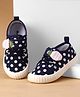 Cute Walk by Babyhug Velcro Closure Casual Shoes With Polka Dot Print - Navy Blue