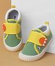 Cute Walk by Babyhug Casual Shoes with Velcro Closure & Animal Applique - Green