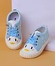 Cute Walk by Babyhug Casual Shoes with Lace Closure And Heart Print - Light Blue