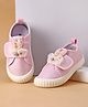 Cute Walk by Babyhug Casual Shoes with Velcro Closure And Bow Applique - Pink