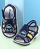 Cute Walk by Babyhug Sandals with Velcro Closure & Car Applique - Blue