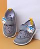 Cute Walk by Babyhug Casual Shoes with Velcro Closure And Animal Applique - Grey