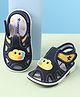 Cute Walk by Babyhug Sandals With Velcro Closure & Dino Applique - Navy Blue