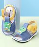 Cute Walk by Babyhug Velcro Closure Sandals with Applique - Blue