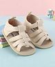 Babyoye Velcro Closure Solid Booties - Beige