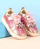 Babyoye Velcro Closure Casual Shoes with Sequin Detailing & Applique - Pink