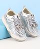 Babyoye Velcro Closure Casual Shoes with Sequin Detailing & Applique - Silver