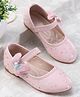 Cute Walk by Babyhug Velcro Closure Ballerina With Butterfly Applique - Pink