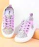 Cute Walk by Babyhug Lace Up Casual Shoes With Star Applique - Purple