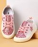 Cute Walk by Babyhug Lace Up Casual Shoes With Star Applique - Pink