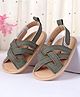 Cute Walk by Babyhug Booties with Velcro Closure - Green