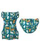 Polka Tots Reusable and Washable Baby Swim Diaper Costume With Size Adjustable Candy Design for 2 to 12 Months Kids - Teal