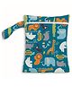 Polka Tots Waterproof & Reusable Wet Dry Diaper Bag With Zipper for Travel Toiletries (30 X 40 Cm Safari)