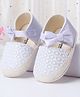 Cute Walk by Babyhug Booties With Bow Applique - White