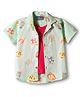 Dapper Dudes Half Sleeves Animals Printed Shirt With Attached Tee - Pista