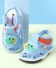 Cute Walk by Babyhug Sandals With Velcro Closure & Dino Applique - Light Blue