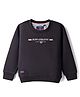 Ruff Fleece Knit Full Sleeves Solid Sweatshirt - Black