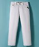 Ruff Denim Full Length Solid Colour Jeans - White