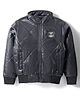 Ruff Full Sleeves Solid Leather Jacket - Black