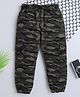 BAATCHEET Cotton Woven Full Length Camouflage Printed Joggers - Light Green