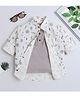 BAATCHEET Cotton Woven Full Sleeves Geometric Printed Shirt Attached Tee - Beige