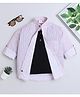BAATCHEET Cotton Woven Full Sleeves Striped Shirt Attached Tee - Pink