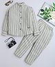 BAATCHEET Cotton Woven Full Sleeves Striped Coordinating Shirt With Pant - Blue