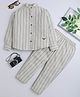 BAATCHEET Cotton Woven Full Sleeves Striped Coordinating Shirt With Pant - Purple